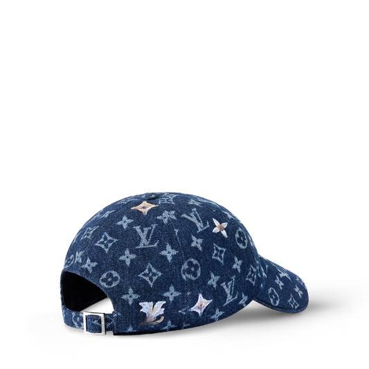 Casquette en denim Monogram Flower