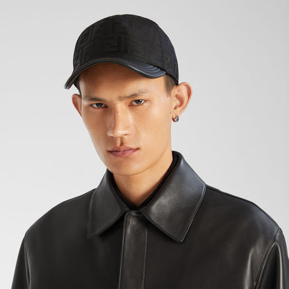 Casquette de baseball FENDI FF jacquard noir