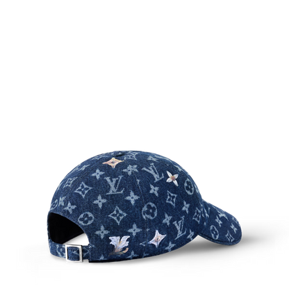 Casquette en denim Monogram Flower
