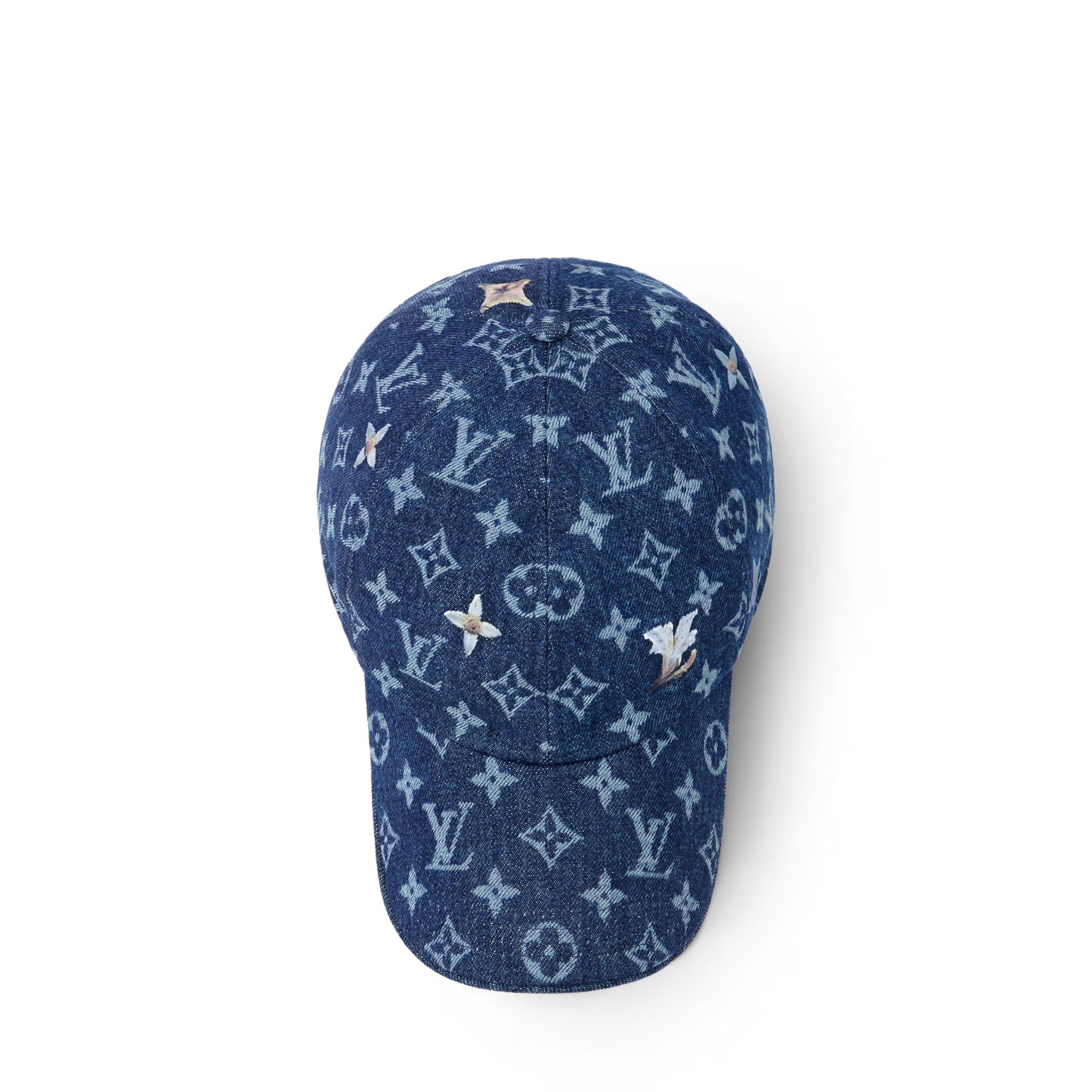 Casquette en denim Monogram Flower