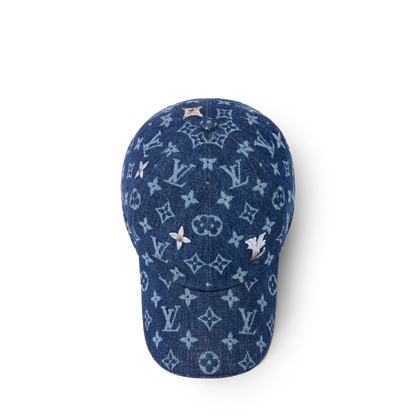 Casquette en denim Monogram Flower