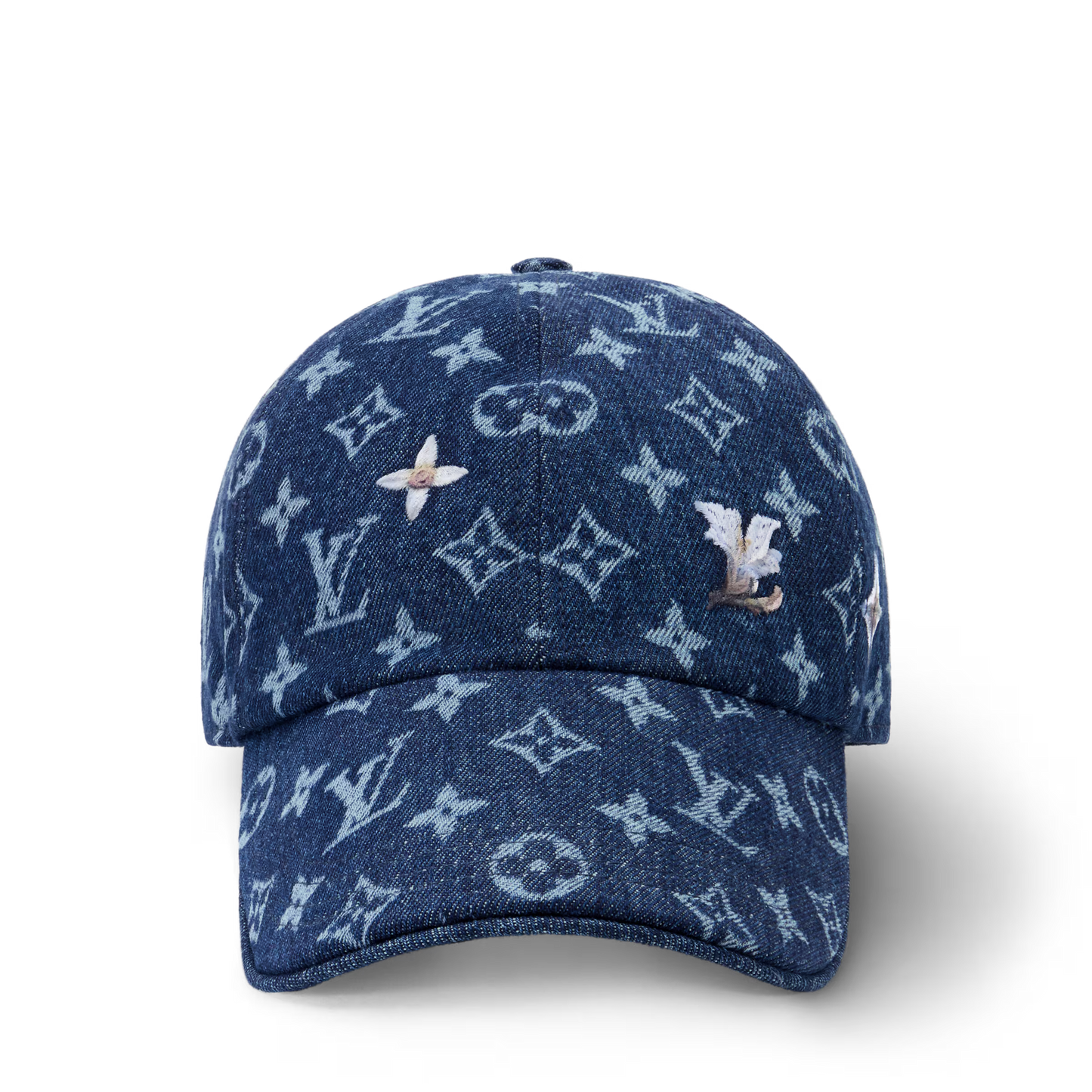 Casquette en denim Monogram Flower