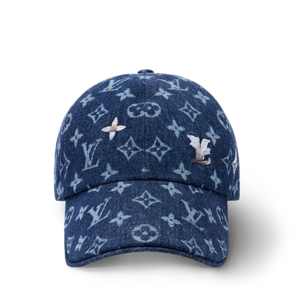Casquette en denim Monogram Flower
