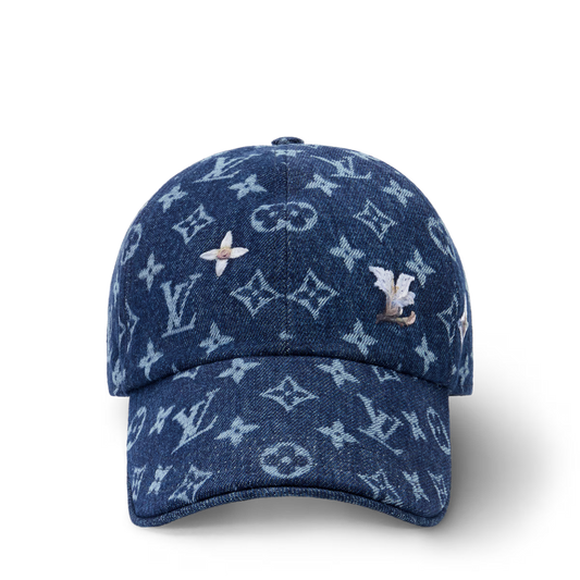 Casquette en denim Monogram Flower